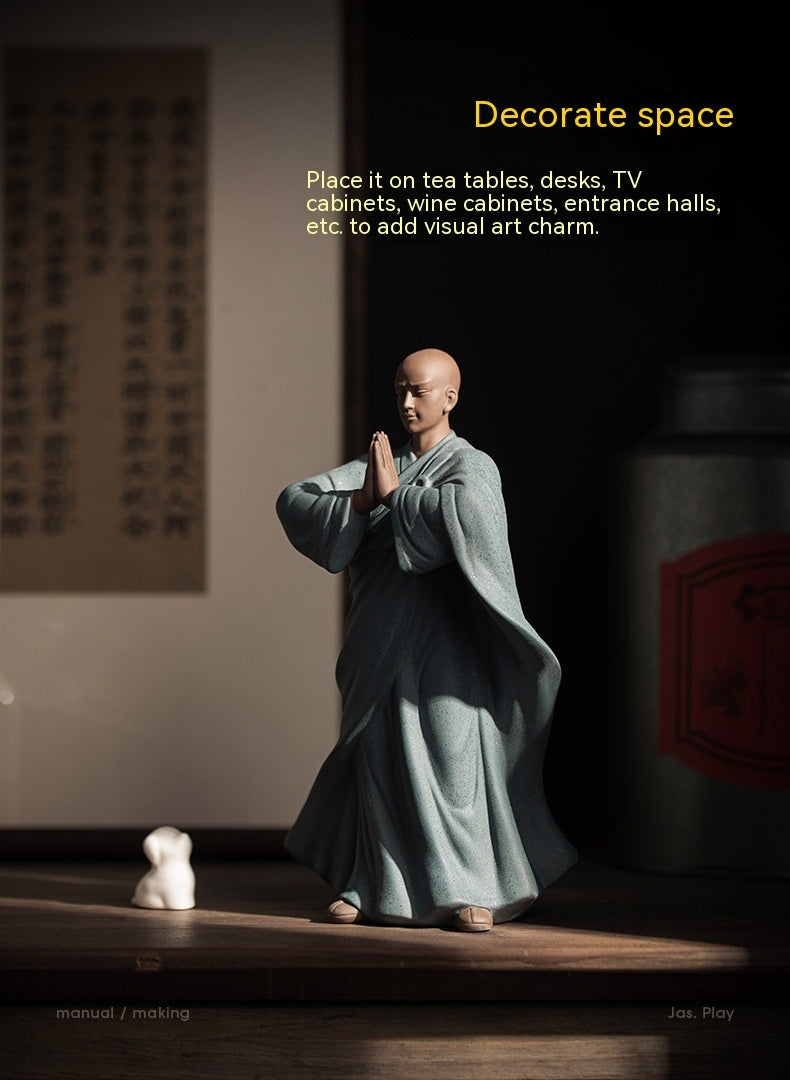 Purple Sand Zen Little Monk Tea Decoration