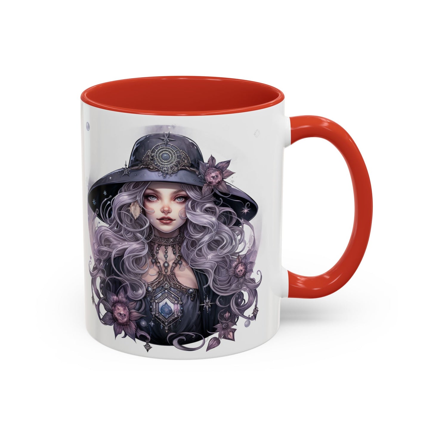 Mystical Witch Coffee Mug - Enchanting Floral Design, Black Accents, Perfect for Coffee Lovers, Gift for Witchcraft Enthusiasts, Ideal [...]