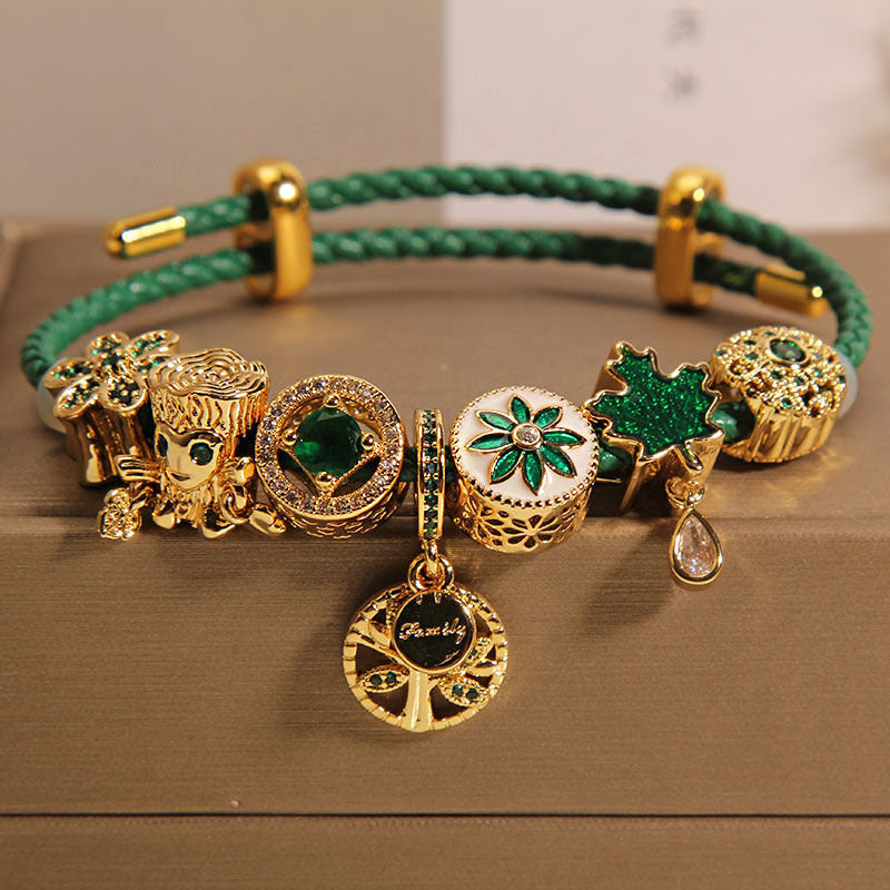 Women's Mori All-match Maple Leaf Tree Man Bracelet