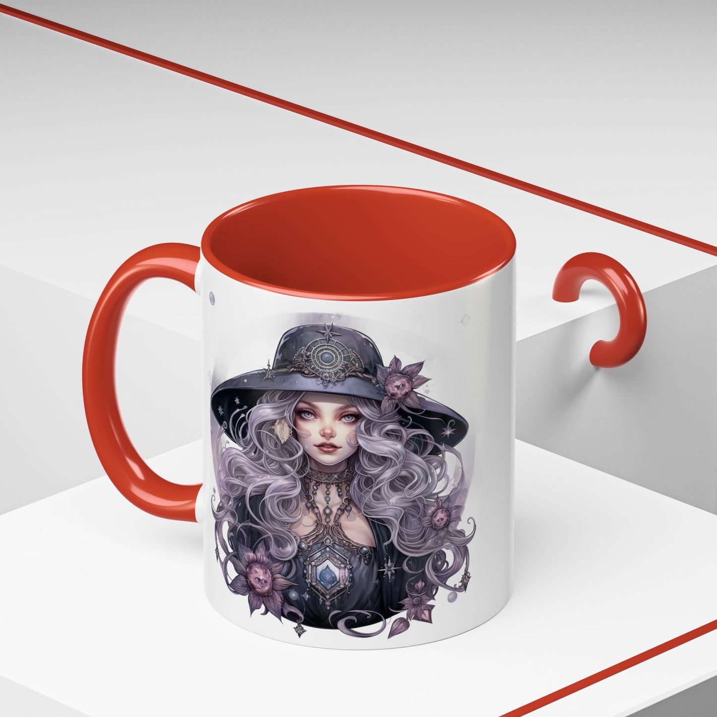 Mystical Witch Coffee Mug - Enchanting Floral Design, Black Accents, Perfect for Coffee Lovers, Gift for Witchcraft Enthusiasts, Ideal [...]