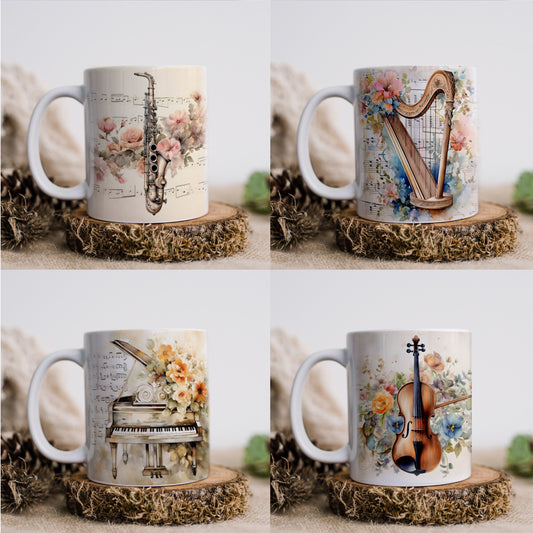 Tasse en céramique Thème de musique