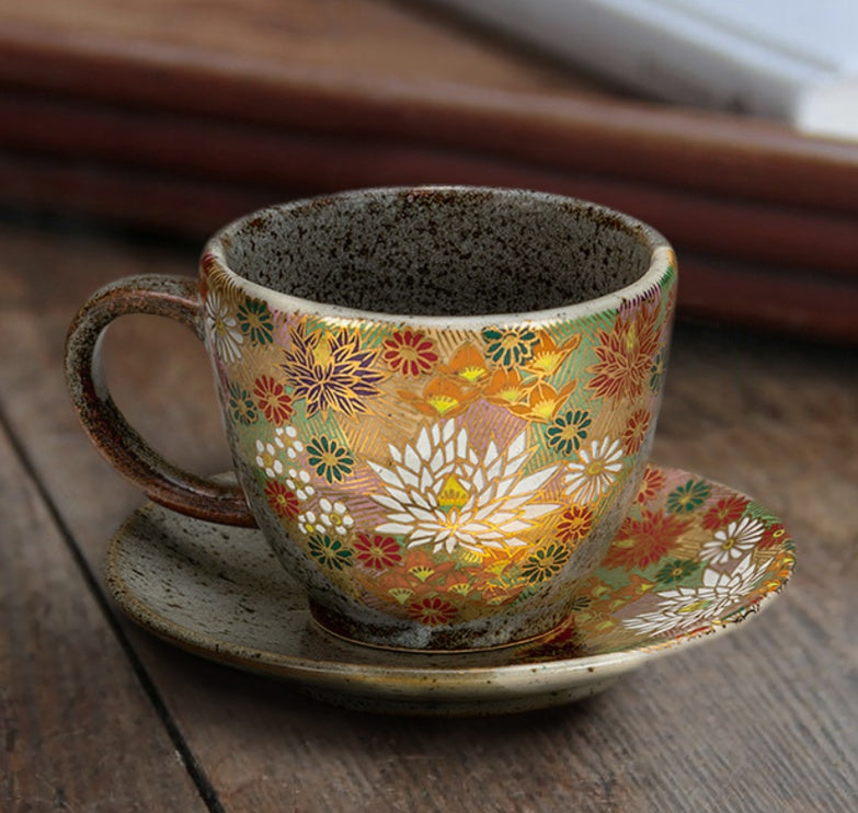 Fashionable Household Gold Pattern Mark Ceramic Mug