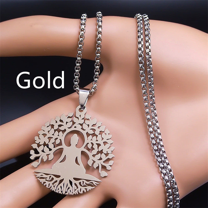 New Fashion Meditation Buddha Yoga Pendant Necklace