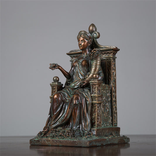 Classical European Goddess Of Fortune Bronze Retro Entrance Cabinet Desktop Ornament