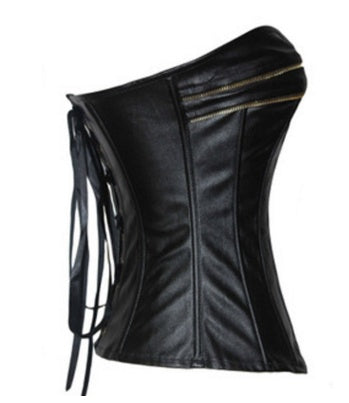 Stylish Punk Faux Leather Corset