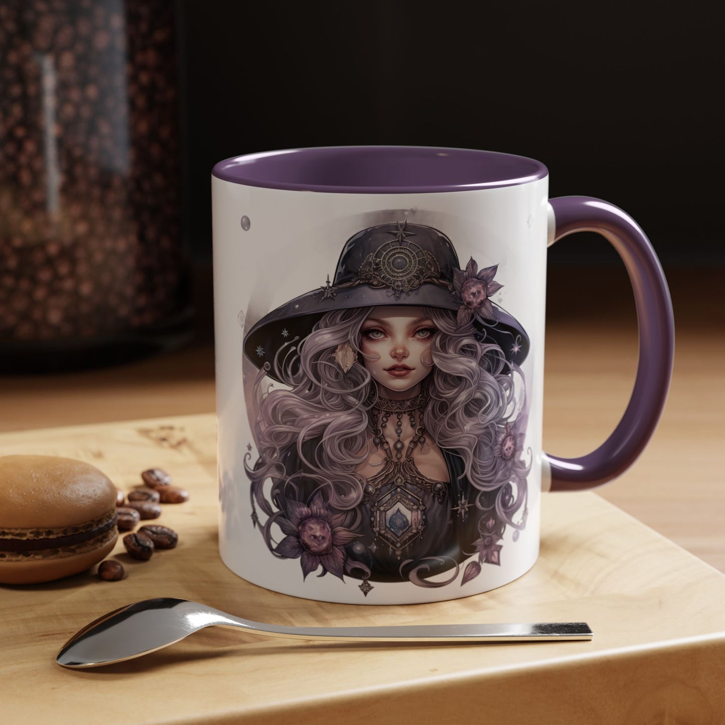 Mystical Witch Coffee Mug - Enchanting Floral Design, Black Accents, Perfect for Coffee Lovers, Gift for Witchcraft Enthusiasts, Ideal [...]
