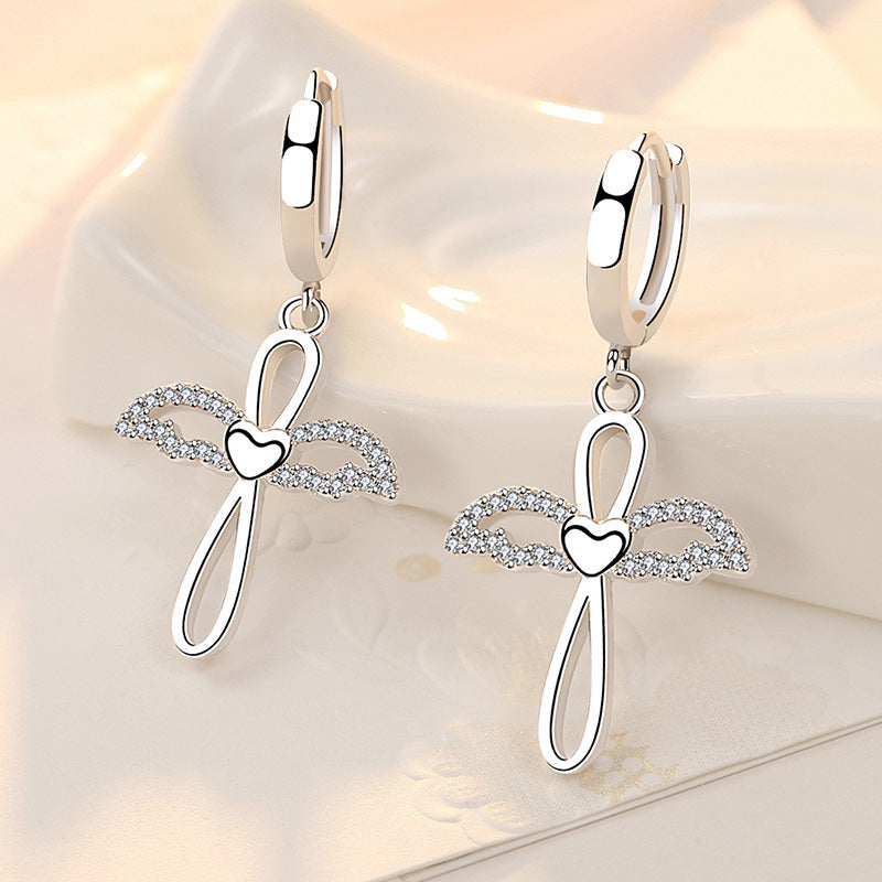 Korean Love Angel Earrings