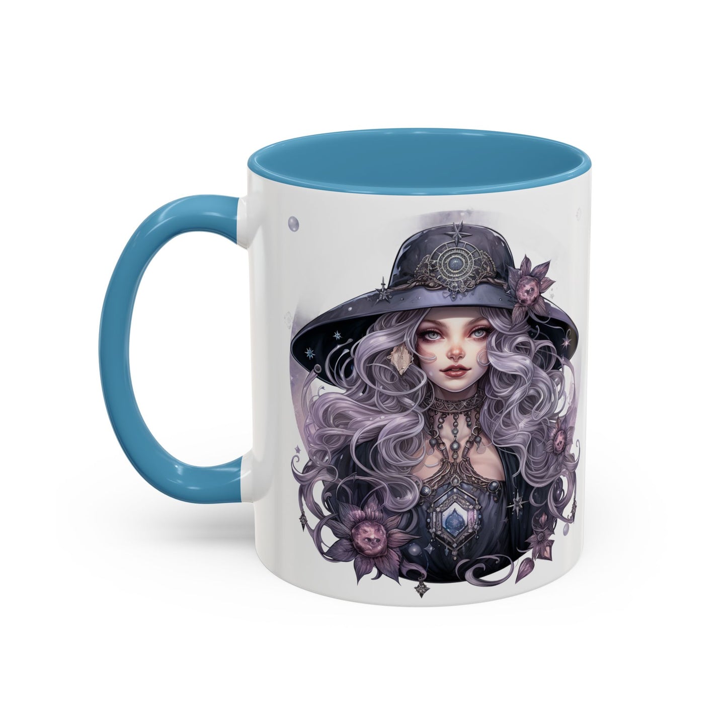 Mystical Witch Coffee Mug - Enchanting Floral Design, Black Accents, Perfect for Coffee Lovers, Gift for Witchcraft Enthusiasts, Ideal [...]