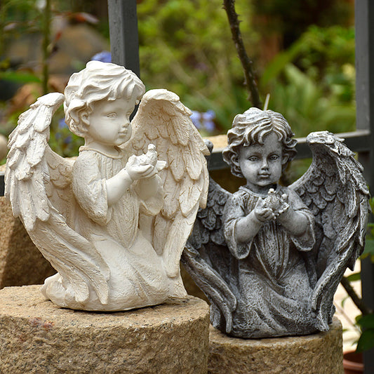 Européenne Style Rétro Blanc Ange Jardin Décoration Maison Salon