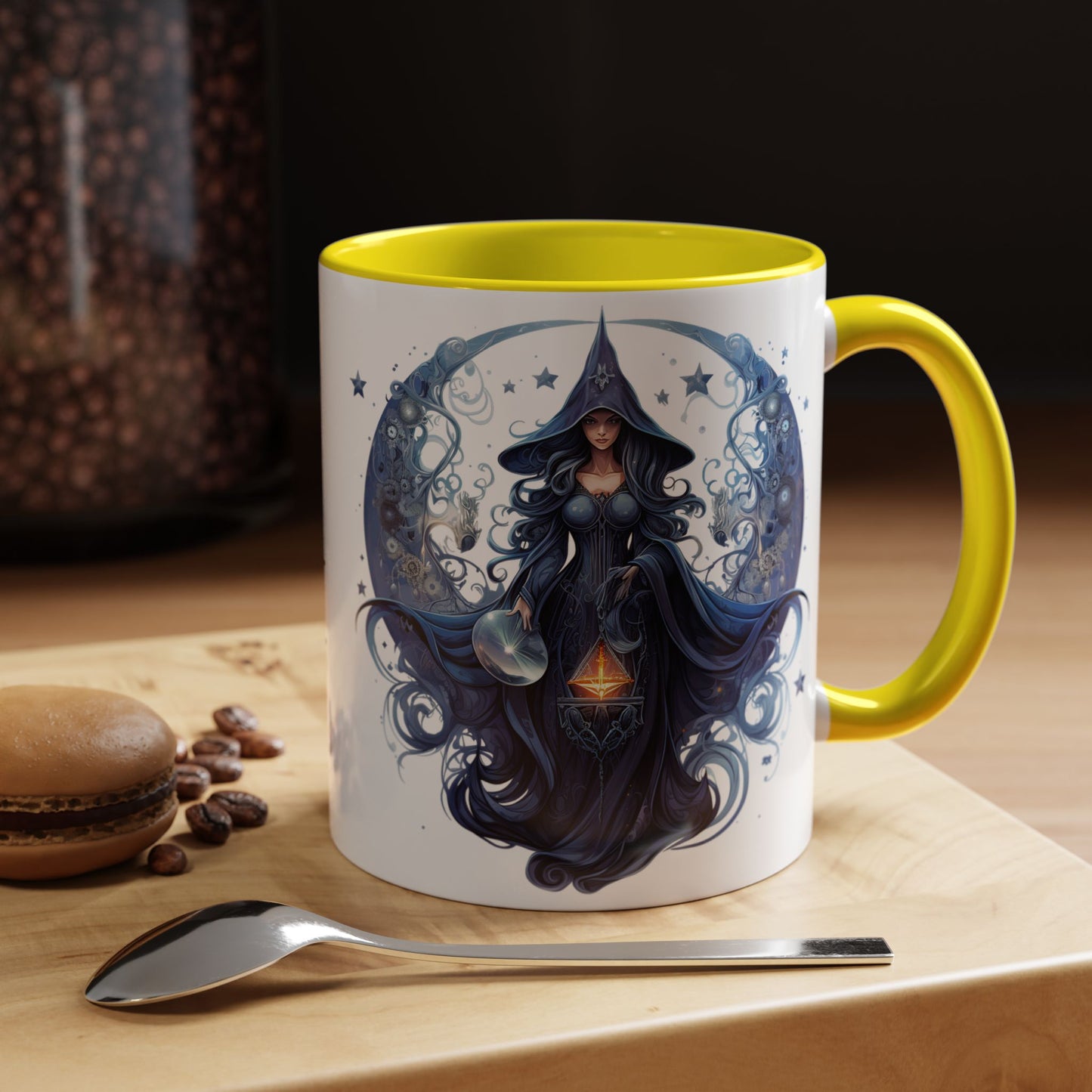 Enchanting Witch Coffee Mug - Mystic Art, Magical Decor, Astrology Gift, Unique Kitchenware, Celestial Drinkware