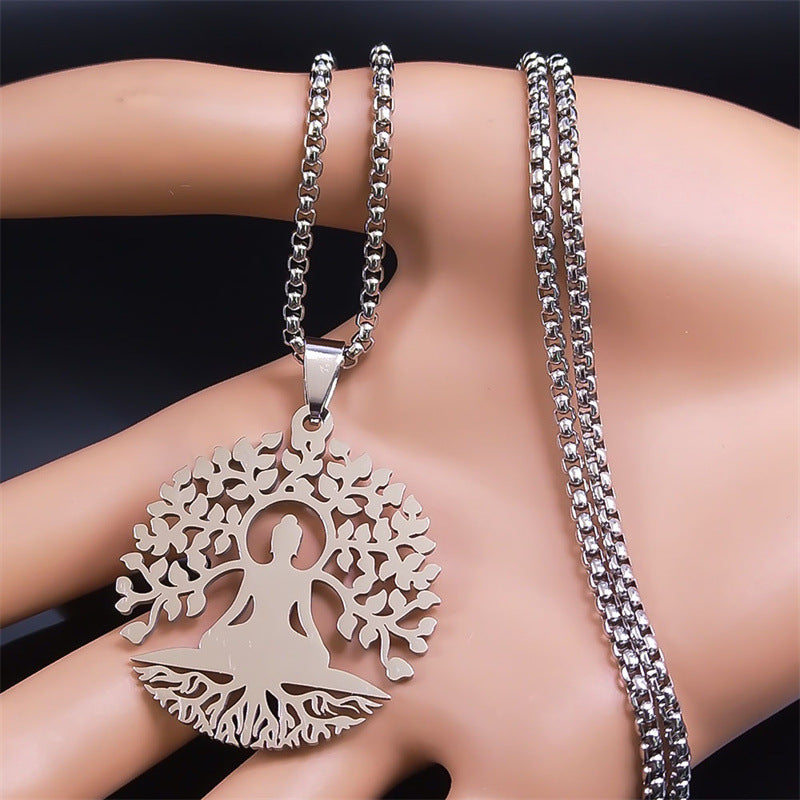 New Fashion Meditation Buddha Yoga Pendant Necklace