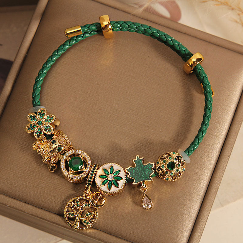 Women's Mori All-match Maple Leaf Tree Man Bracelet