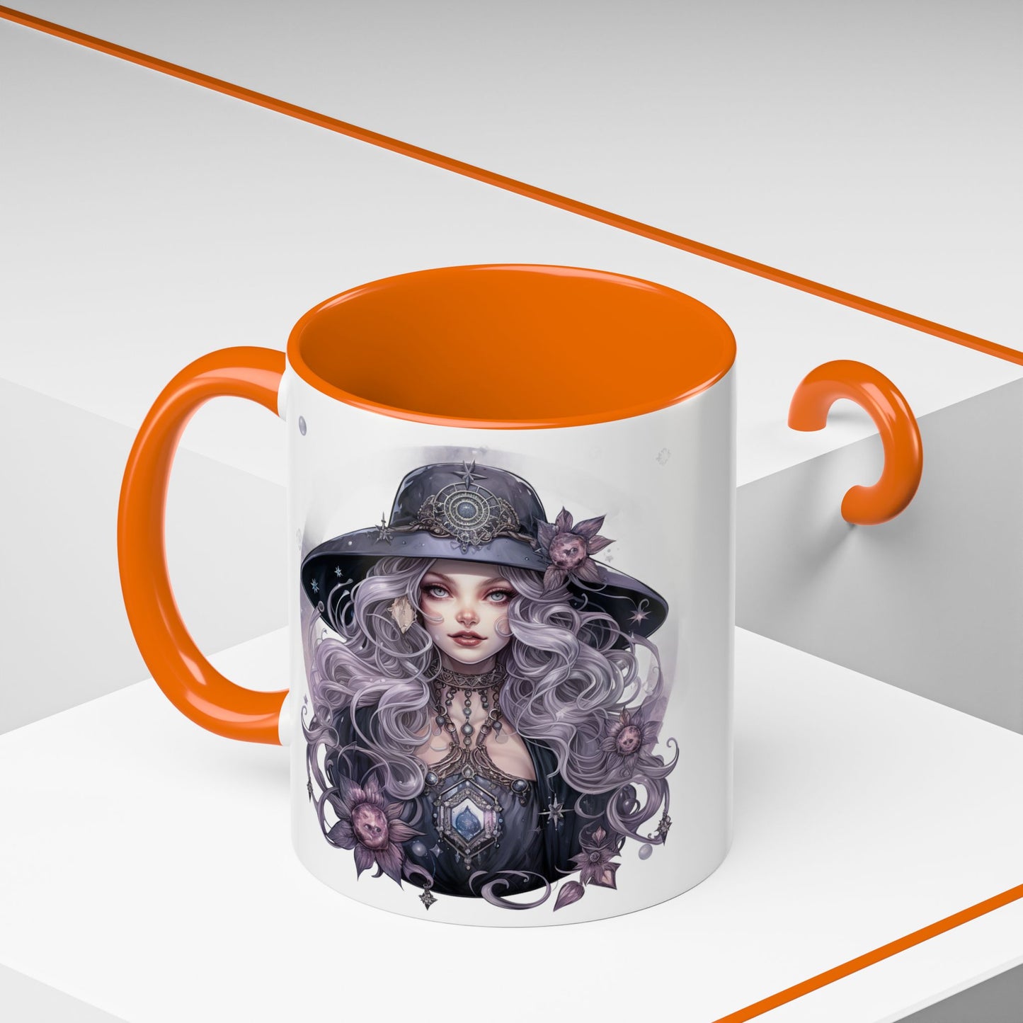 Mystical Witch Coffee Mug - Enchanting Floral Design, Black Accents, Perfect for Coffee Lovers, Gift for Witchcraft Enthusiasts, Ideal [...]