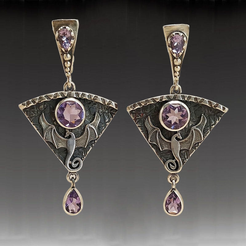 Women's Dragon Gothic Punk Metal Earrings