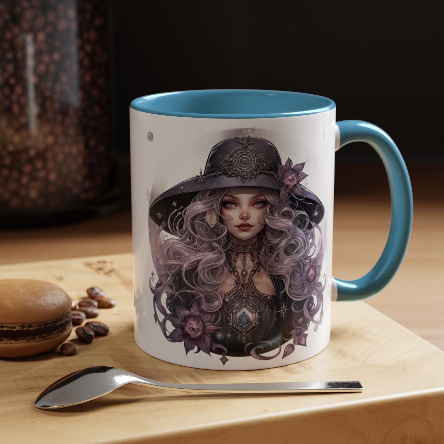 Mystical Witch Coffee Mug - Enchanting Floral Design, Black Accents, Perfect for Coffee Lovers, Gift for Witchcraft Enthusiasts, Ideal [...]