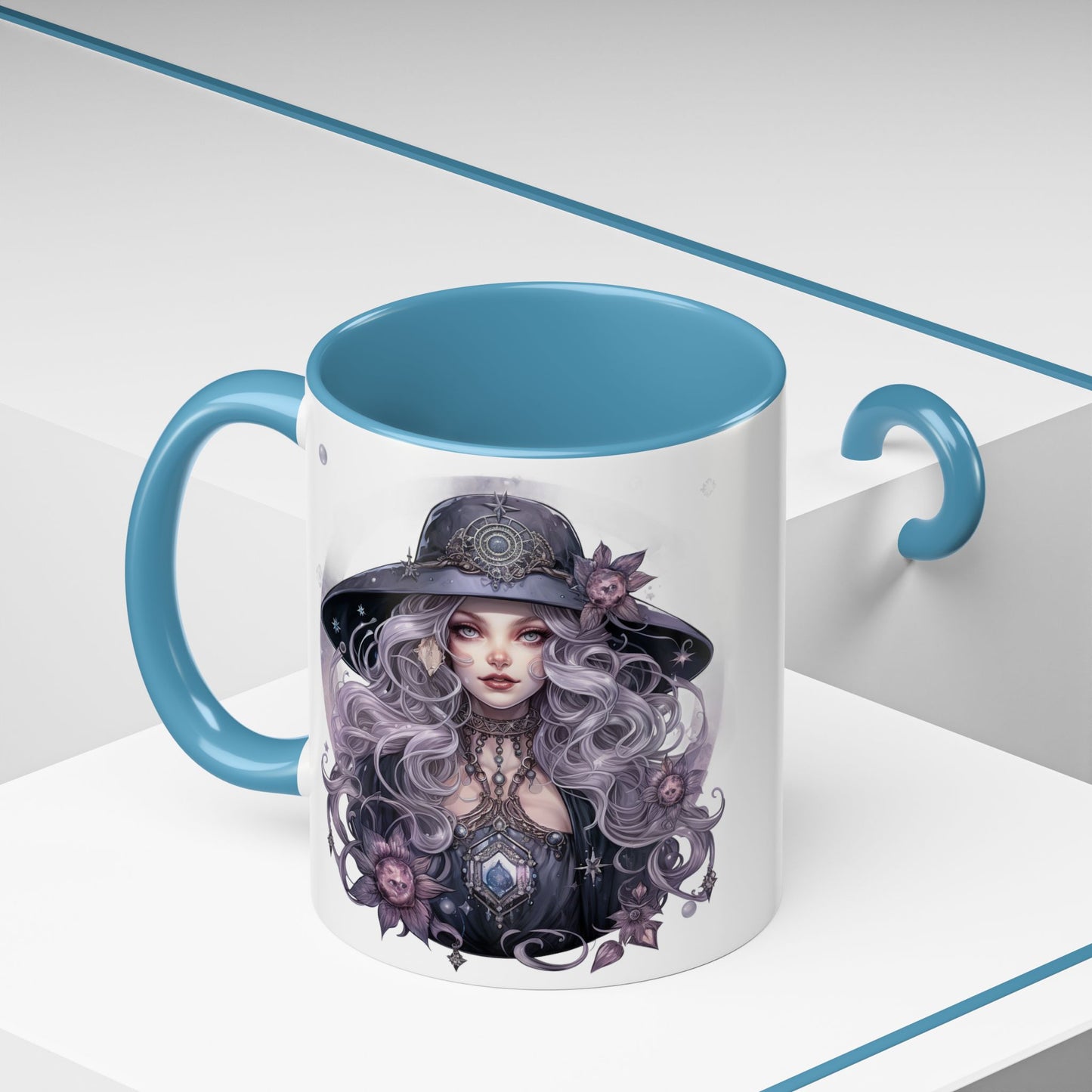 Mystical Witch Coffee Mug - Enchanting Floral Design, Black Accents, Perfect for Coffee Lovers, Gift for Witchcraft Enthusiasts, Ideal [...]