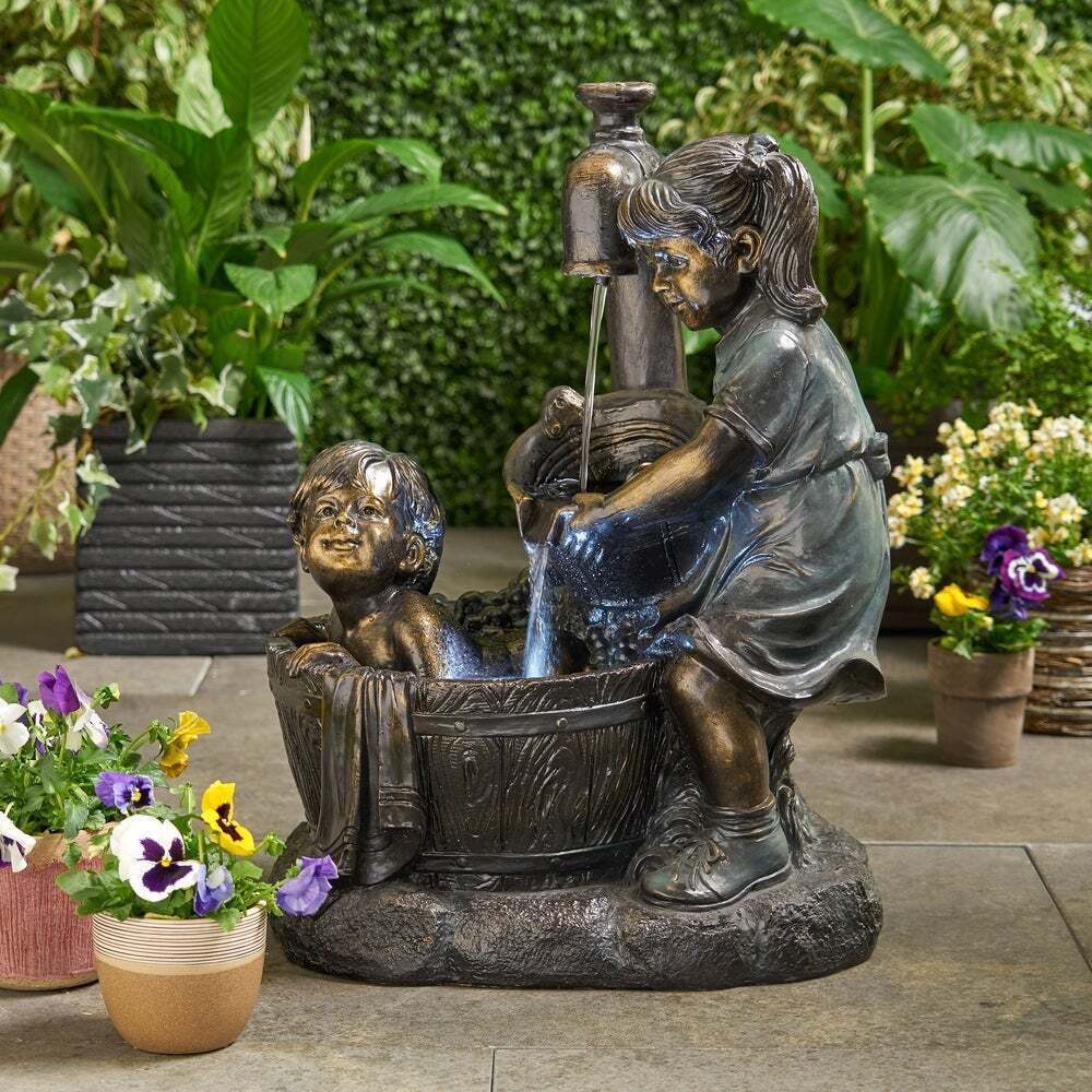 Garçon et Fille Jardin Statue Garçon et Fille Jardin Statue
