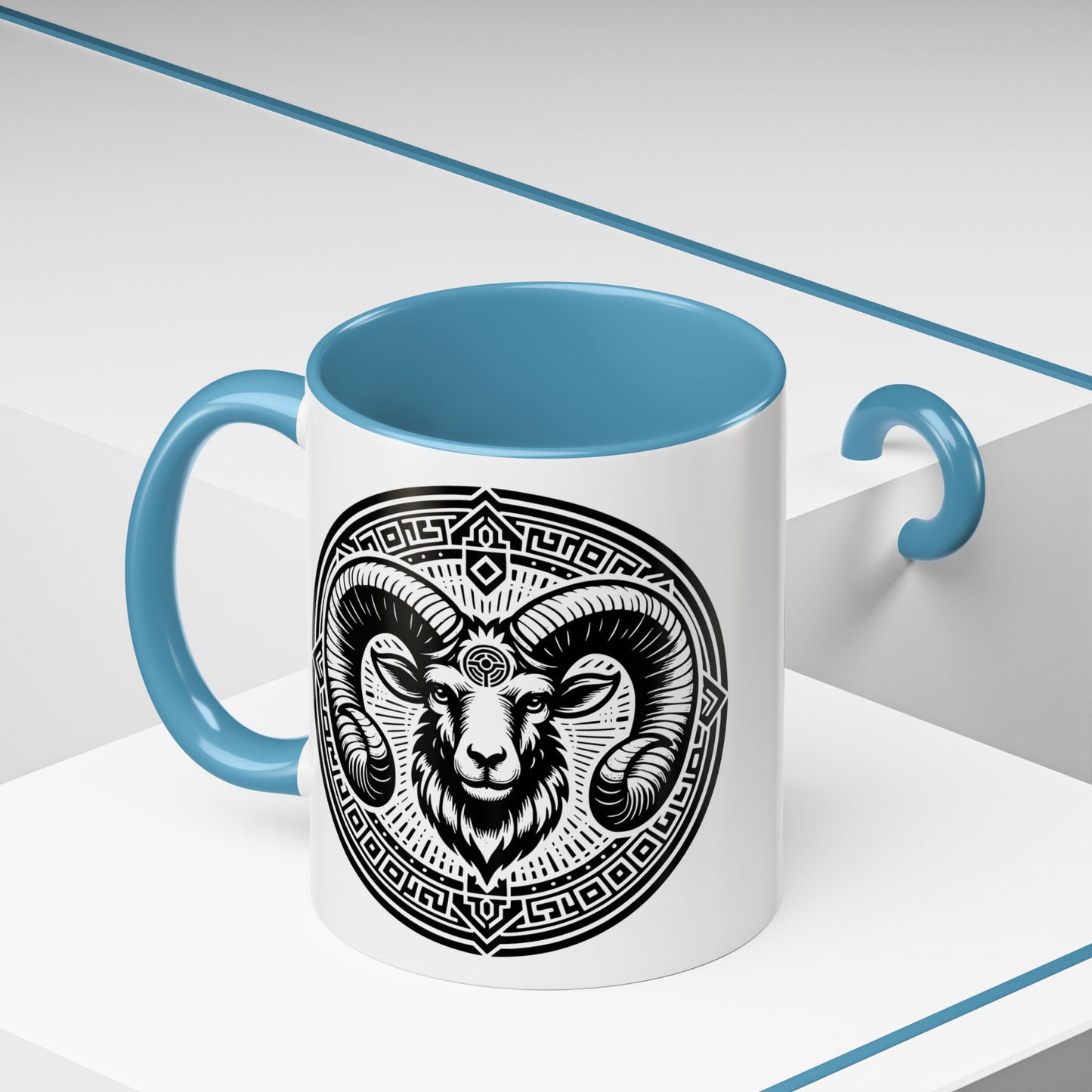 Bold Ram Accent Coffee Mug, Unique Gift for Animal Lovers, Perfect for Home, Office, Birthdays, or Holidays, 11/15oz