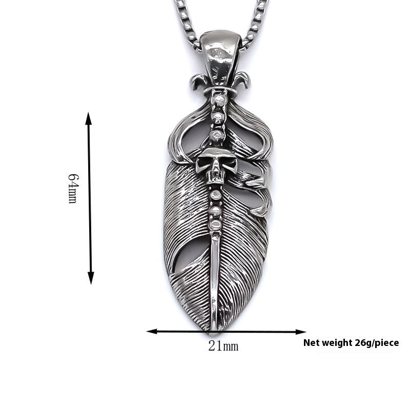 European And American Retro Nordic Style Celtic Knot Cultural Symbol Stainless Steel Titanium Steel Pendant Necklace