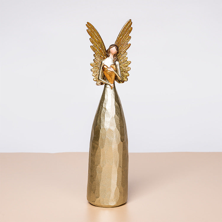 Présentoir de statue d'ange, en forme de cœur de luxe | lumière nordique | vitrine de statue d'ange | pour la maison de couloir | pour la cour | vêtements de bureau | artisanat | petits ornements