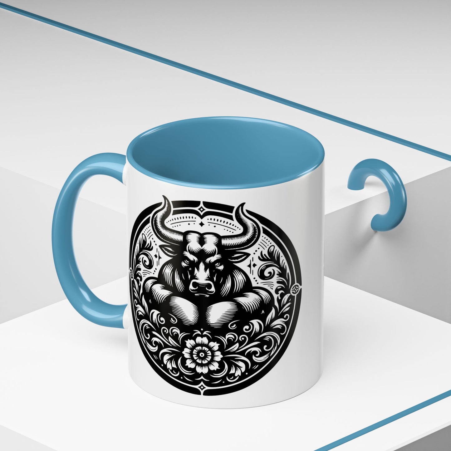 Bull-Themed Accent Coffee Mug for Animal Lovers, Unique Gift for Birthdays, Farmhouse Decor, Coffee Lover's Mug, 11oz and 15oz Options