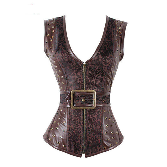 European Medieval Victoria Steampunk Gothic PU Pattern