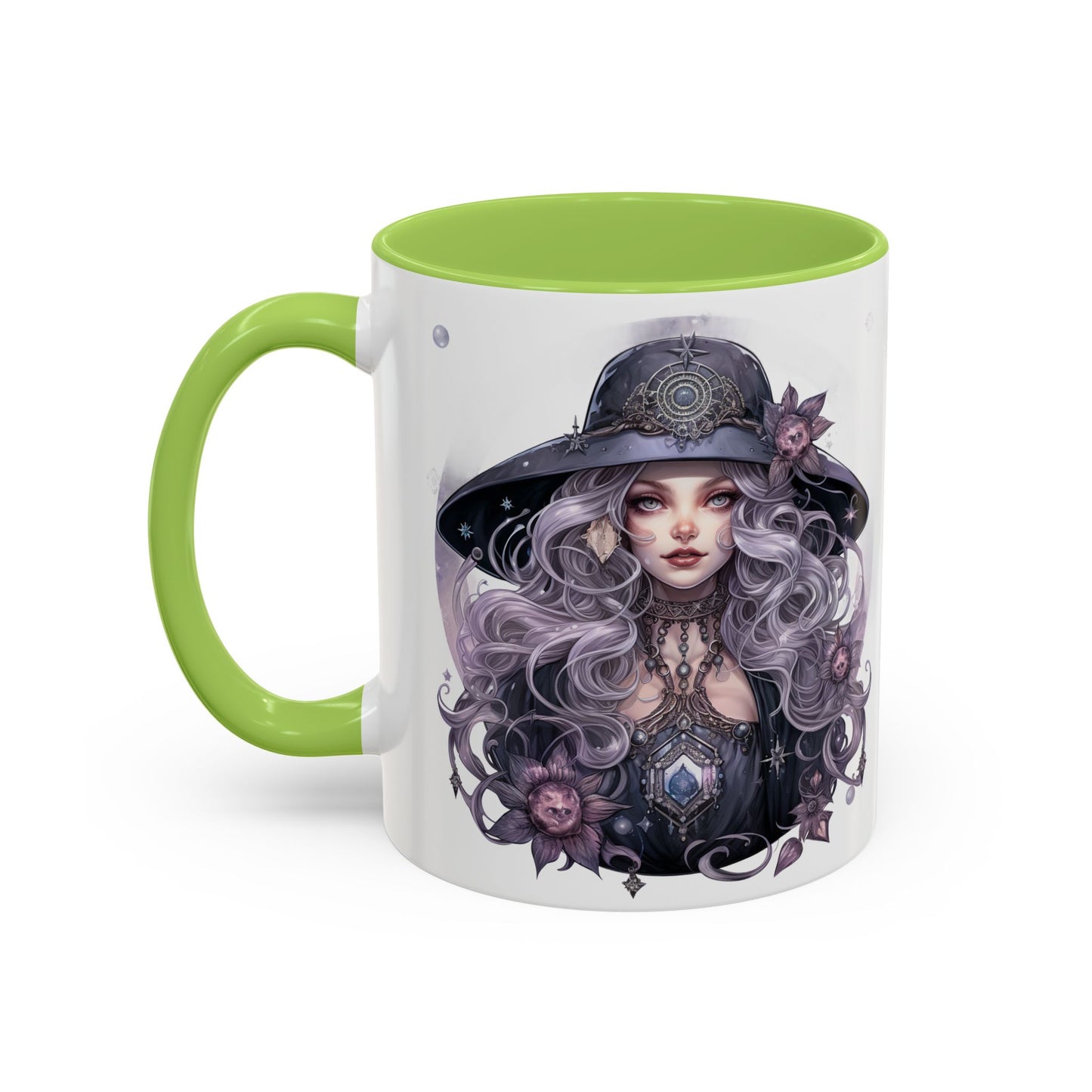 Mystical Witch Coffee Mug - Enchanting Floral Design, Black Accents, Perfect for Coffee Lovers, Gift for Witchcraft Enthusiasts, Ideal [...]