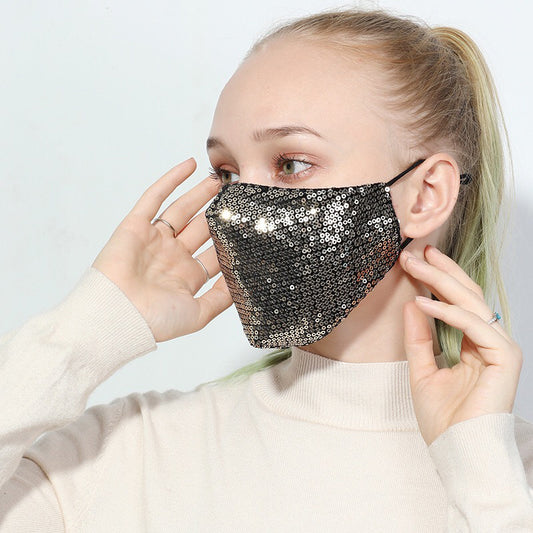 Paillettes coton masque