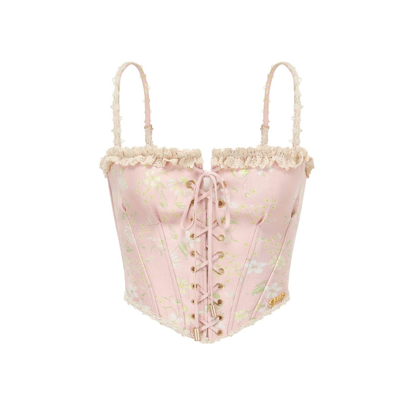 Women's Fashion Fishbone Jacquard Lace Corset
