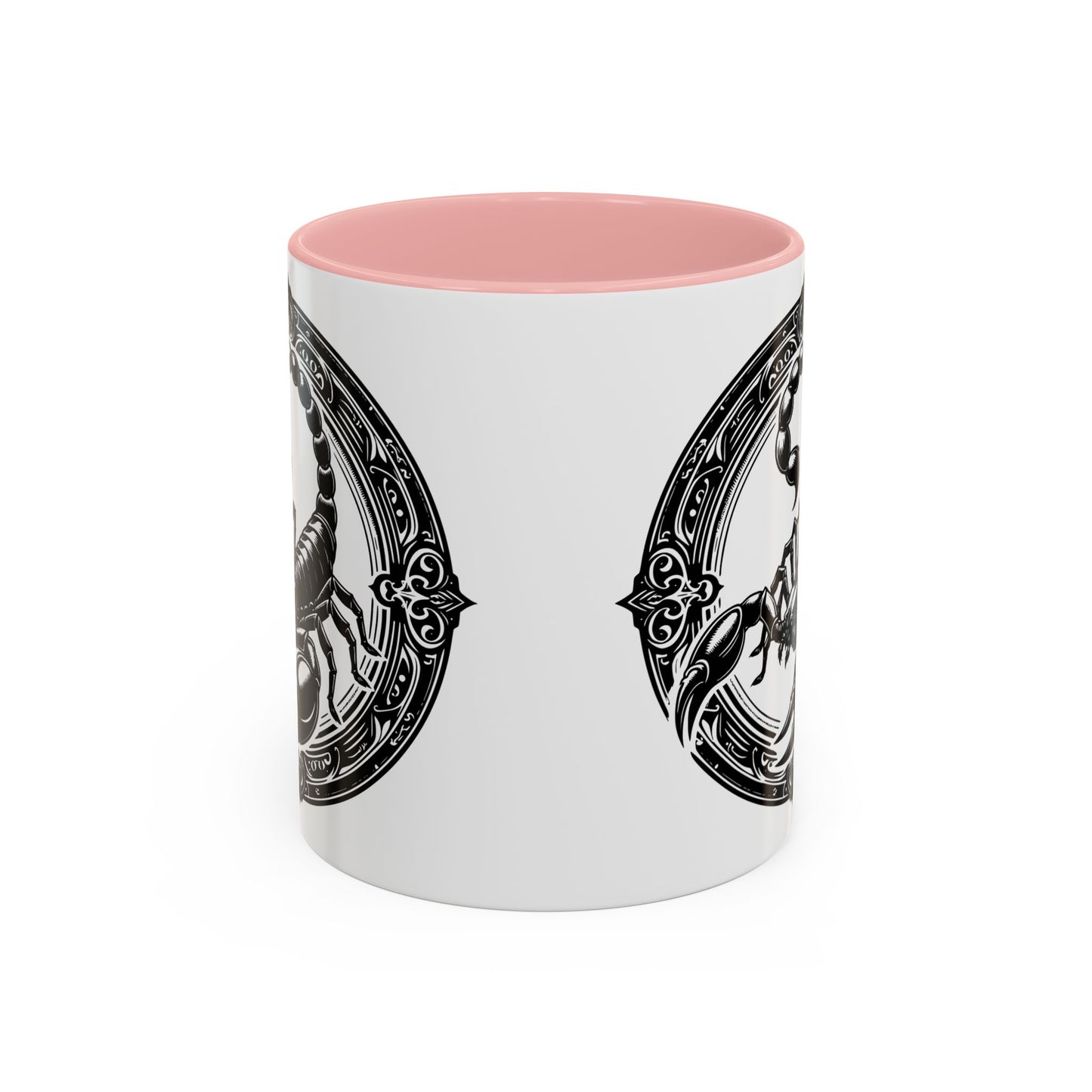 Scorpio Accent Coffee Mug - Personalized Gift, Zodiac Decor, Astrology Lover's Mug, Black and White Design, Birthday Gift