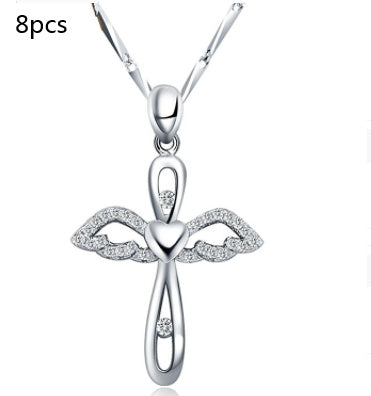 Hot Sale Clavicle Chain S925 Silver Cross Pendant Female Silver Jewelry