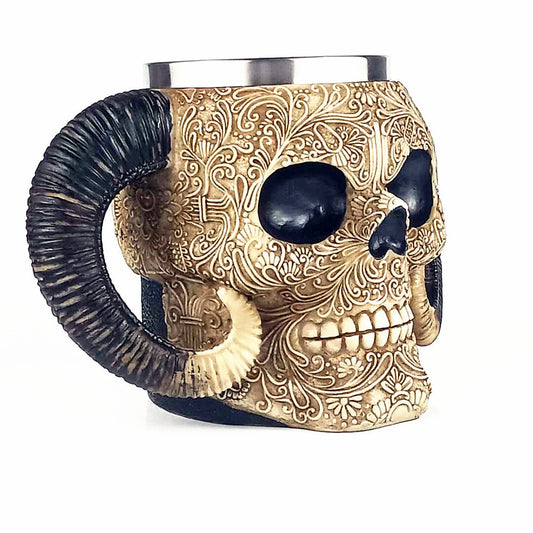 Shofar Crâne Bière Tasse de Grande Capacité