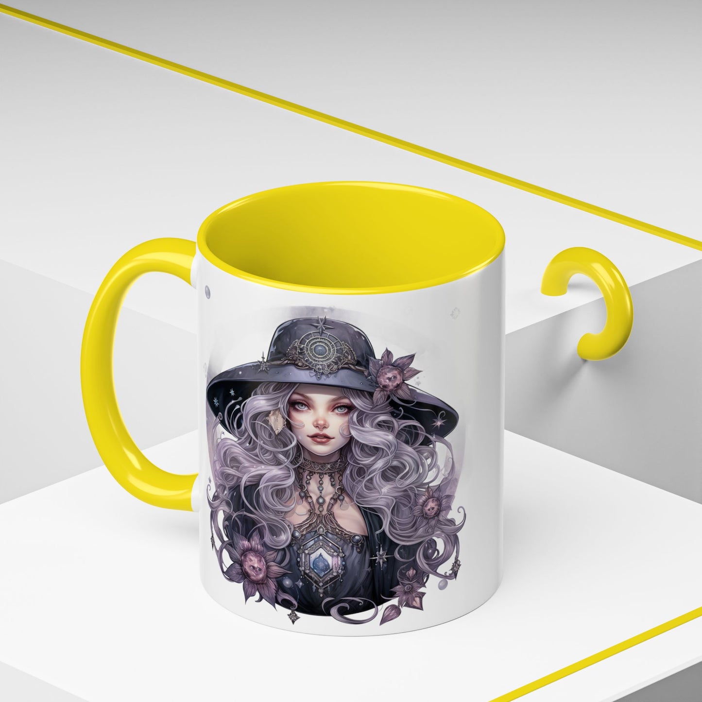 Mystical Witch Coffee Mug - Enchanting Floral Design, Black Accents, Perfect for Coffee Lovers, Gift for Witchcraft Enthusiasts, Ideal [...]