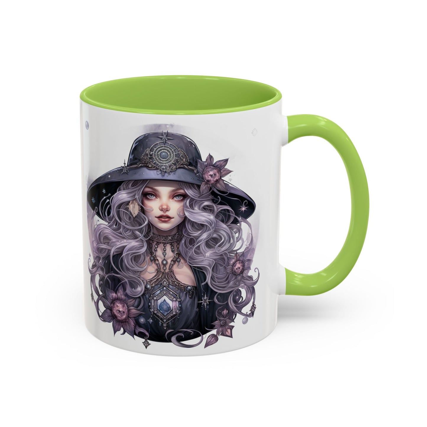 Mystical Witch Coffee Mug - Enchanting Floral Design, Black Accents, Perfect for Coffee Lovers, Gift for Witchcraft Enthusiasts, Ideal [...]