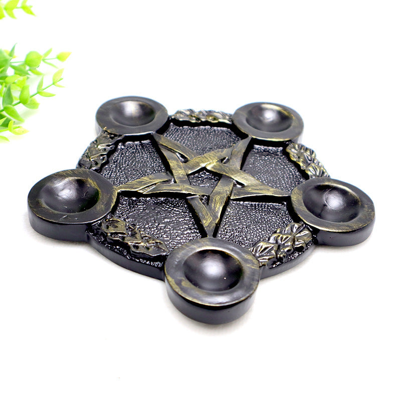 Pentagonal Crystal Ball Star Base Ornaments Resin Crafts