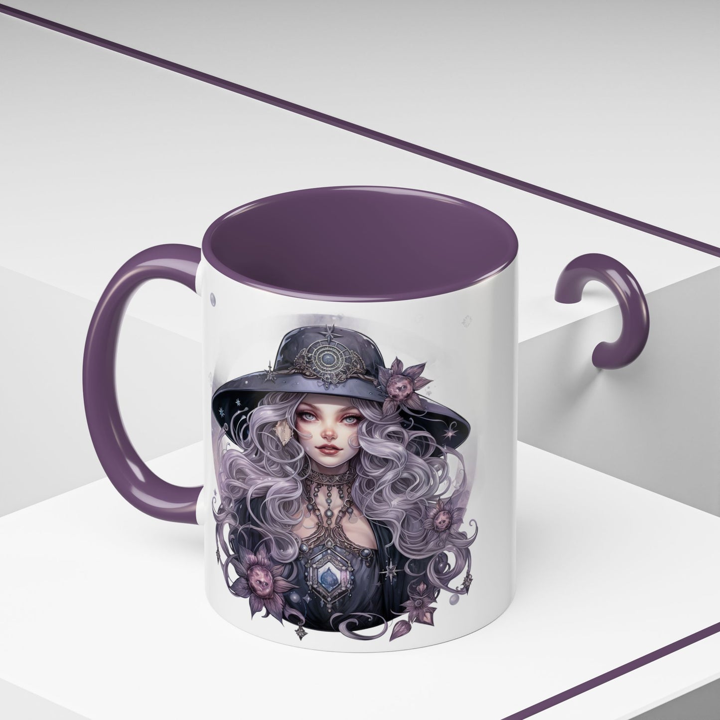 Mystical Witch Coffee Mug - Enchanting Floral Design, Black Accents, Perfect for Coffee Lovers, Gift for Witchcraft Enthusiasts, Ideal [...]