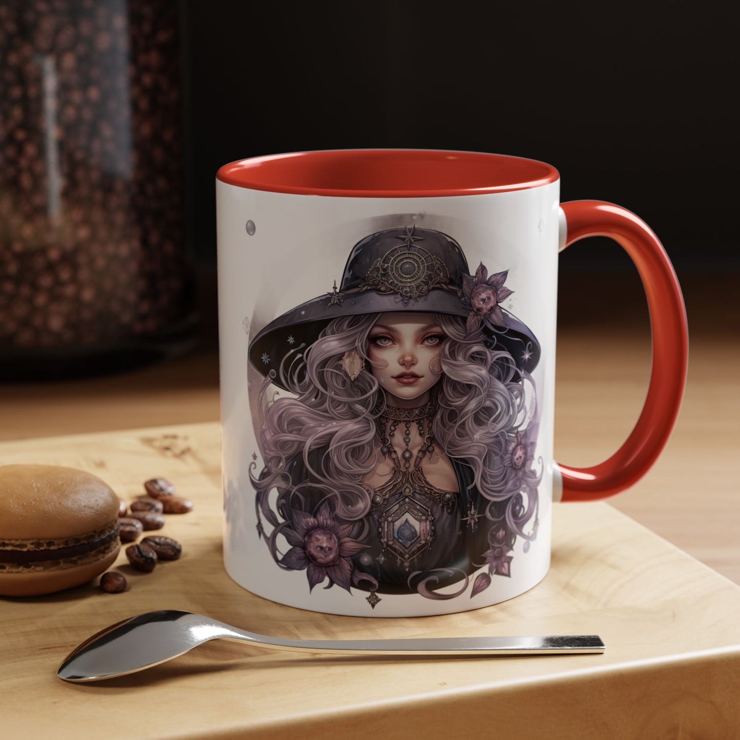 Mystical Witch Coffee Mug - Enchanting Floral Design, Black Accents, Perfect for Coffee Lovers, Gift for Witchcraft Enthusiasts, Ideal [...]