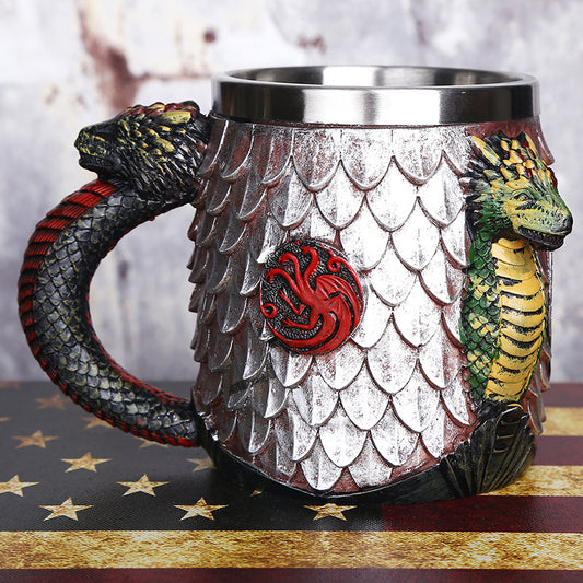 Bar creative 3D stereo engraving painted beer mug