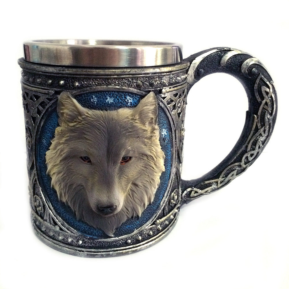 Office stainless steel double-layer drinking cup mug