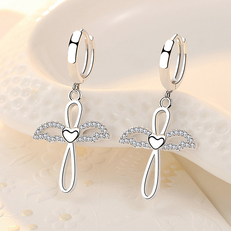 Korean Love Angel Earrings