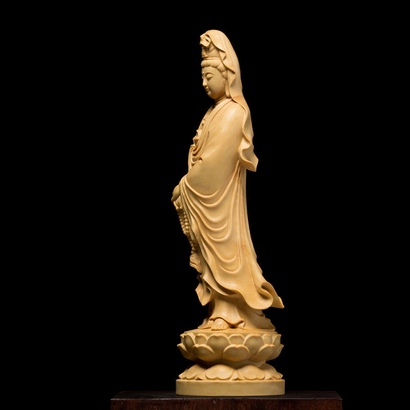 Statue de Bouddha Petite Feuille Boxwood