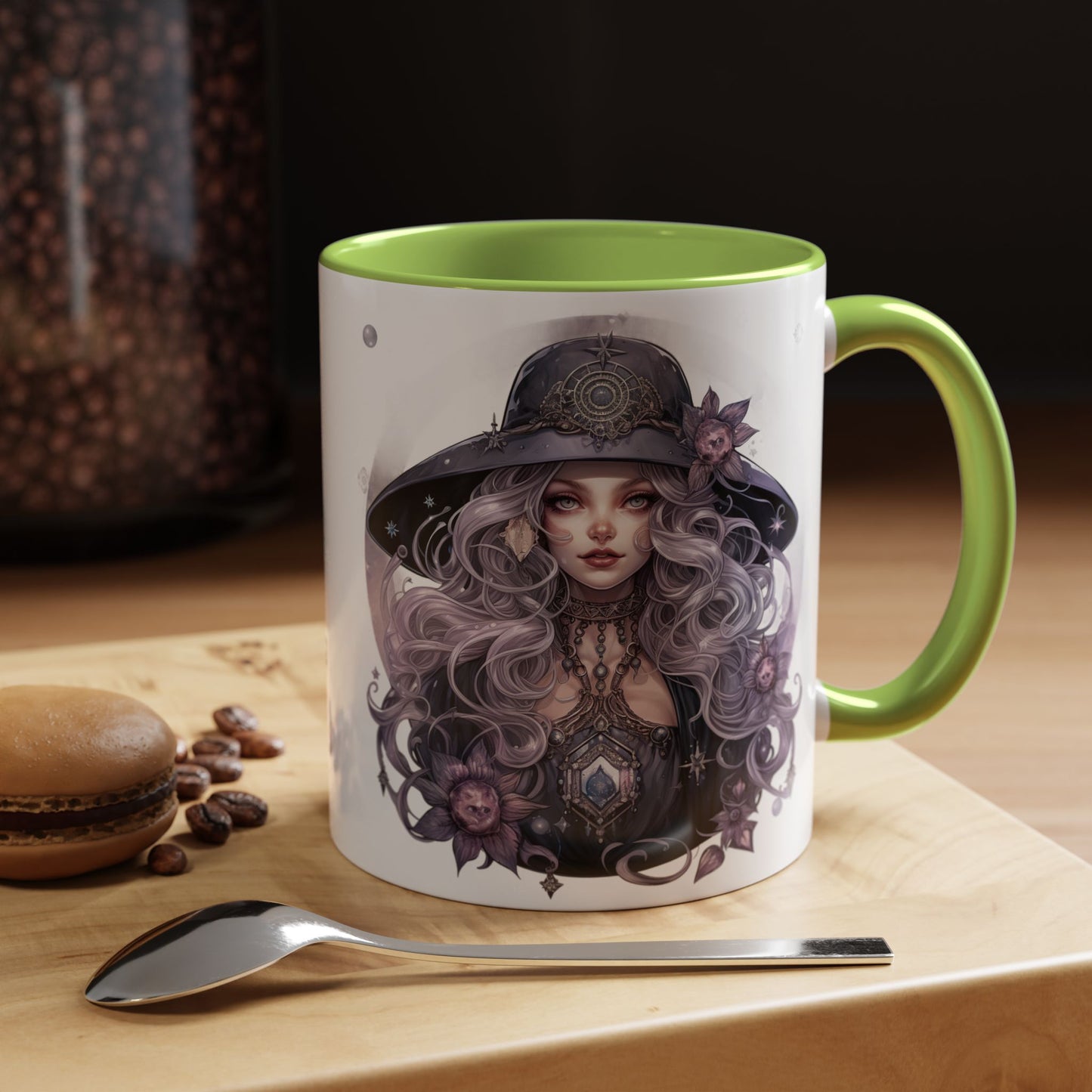 Mystical Witch Coffee Mug - Enchanting Floral Design, Black Accents, Perfect for Coffee Lovers, Gift for Witchcraft Enthusiasts, Ideal [...]