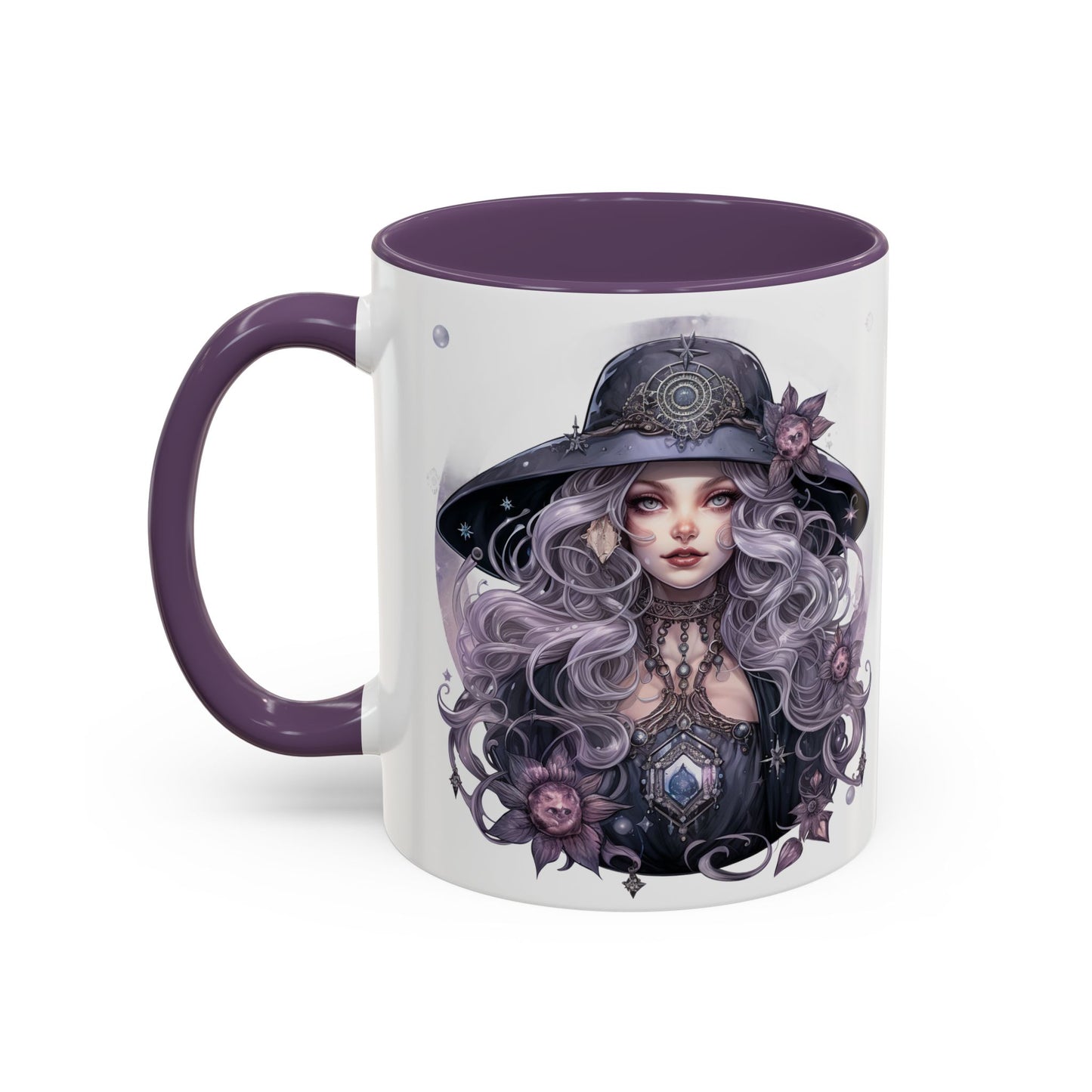 Mystical Witch Coffee Mug - Enchanting Floral Design, Black Accents, Perfect for Coffee Lovers, Gift for Witchcraft Enthusiasts, Ideal [...]