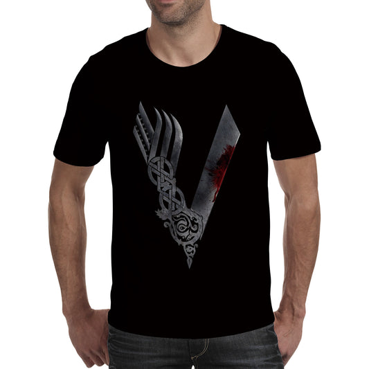 Viking American TV series T-shirt Viking Legend Logo Portrait Short Sleeve