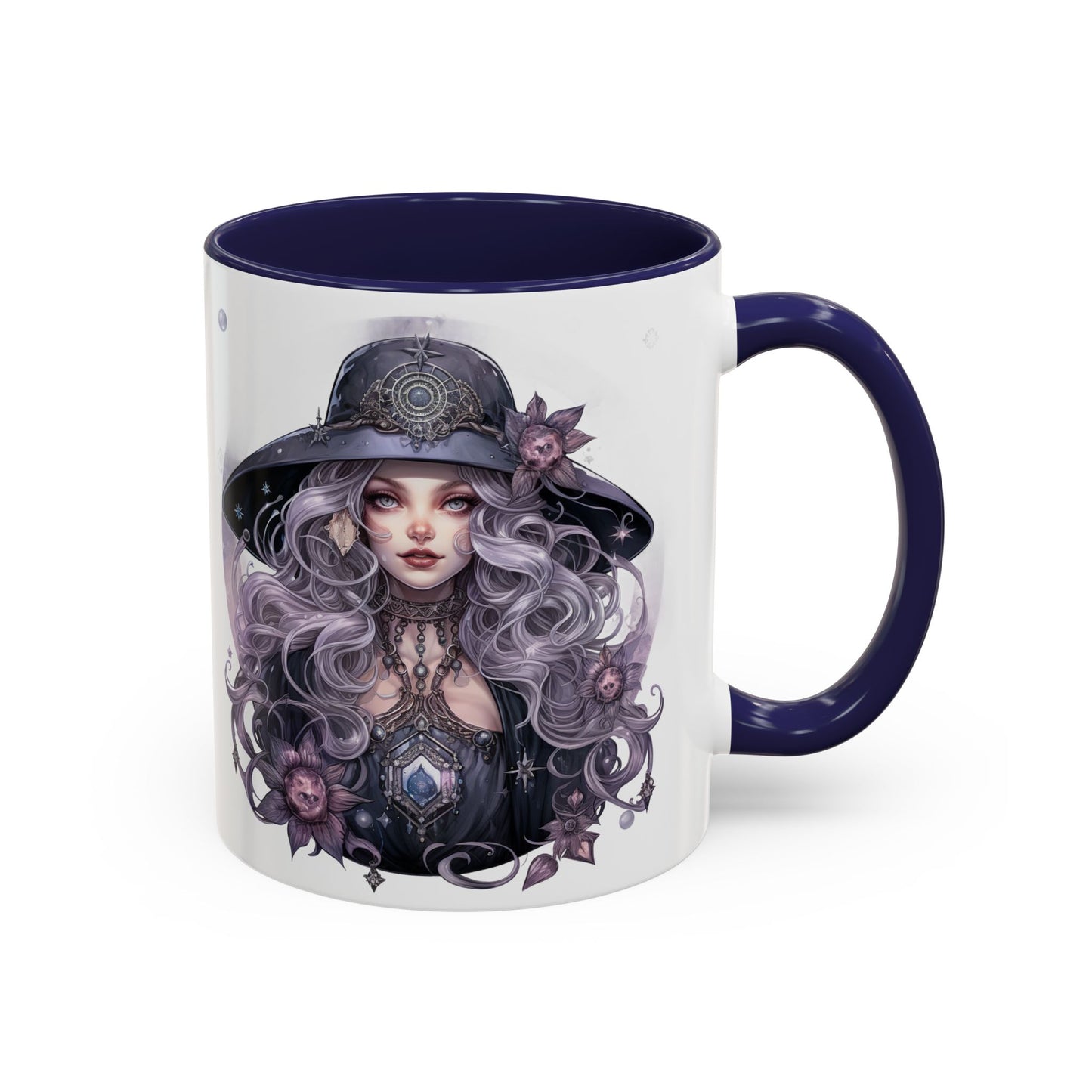 Mystical Witch Coffee Mug - Enchanting Floral Design, Black Accents, Perfect for Coffee Lovers, Gift for Witchcraft Enthusiasts, Ideal [...]