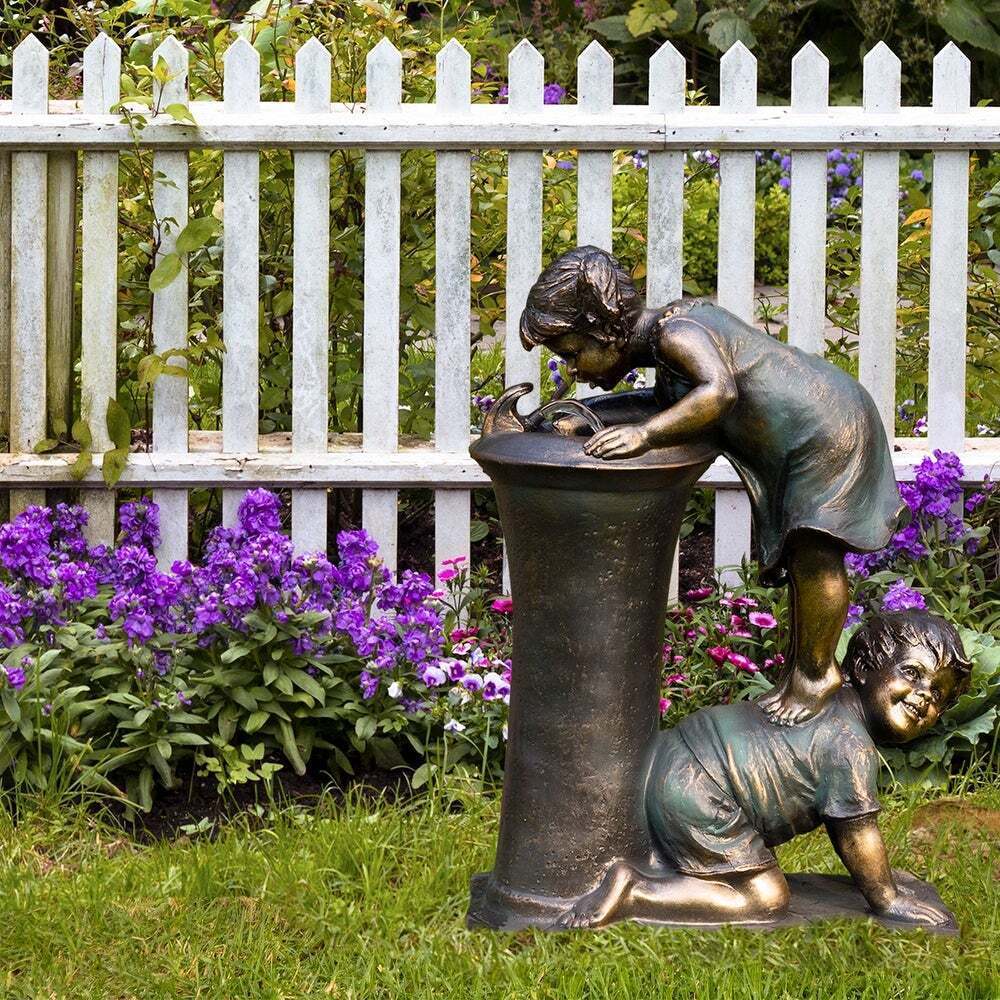Garçon et Fille Jardin Statue Garçon et Fille Jardin Statue
