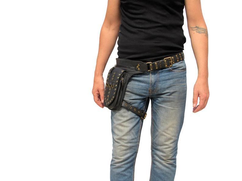 Médiévale Punk Européen Et Américain Rétro Ceinture Satchel