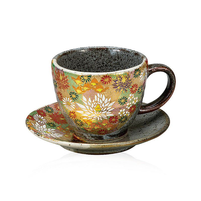 Fashionable Household Gold Pattern Mark Ceramic Mug
