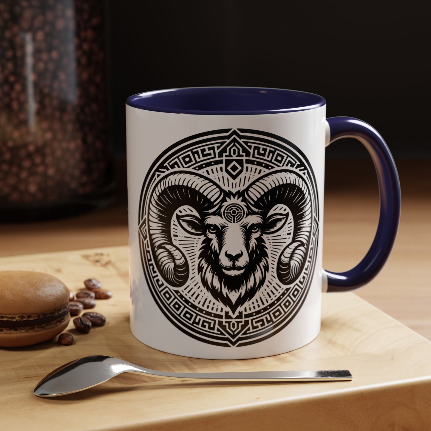 Bold Ram Accent Coffee Mug, Unique Gift for Animal Lovers, Perfect for Home, Office, Birthdays, or Holidays, 11/15oz