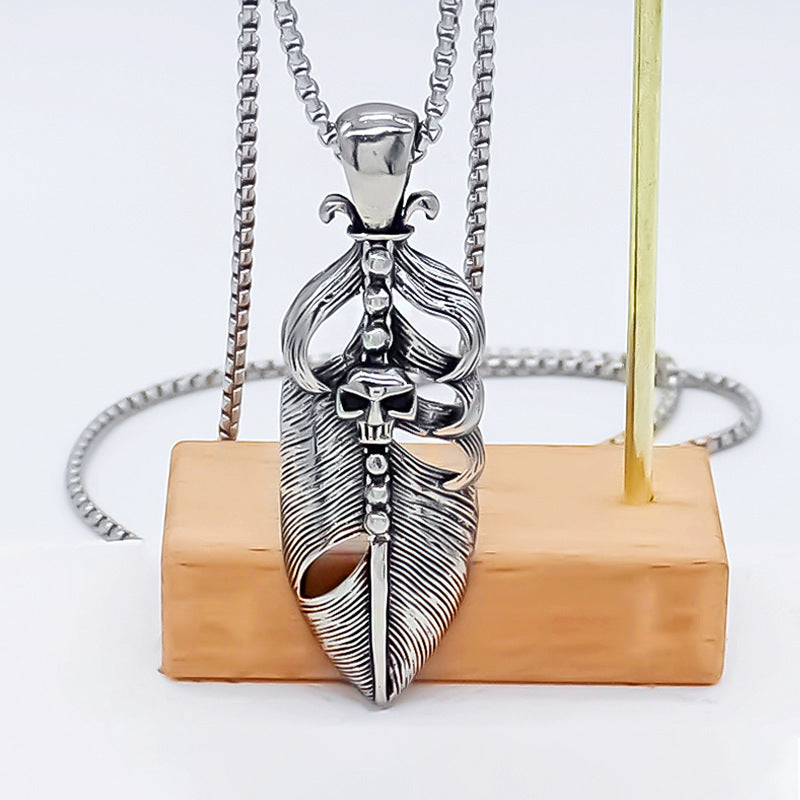 European And American Retro Nordic Style Celtic Knot Cultural Symbol Stainless Steel Titanium Steel Pendant Necklace
